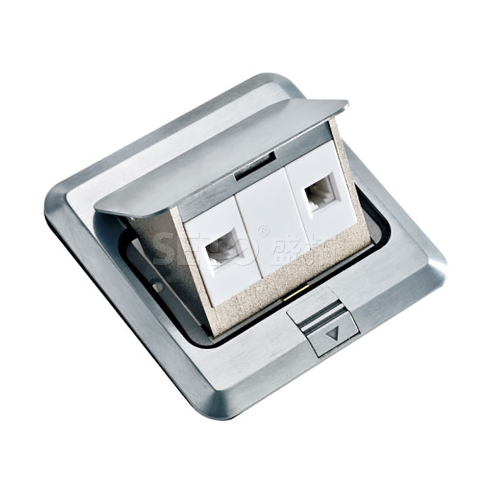 Pop-up RJ45/RJ11 Keystone jack Socket